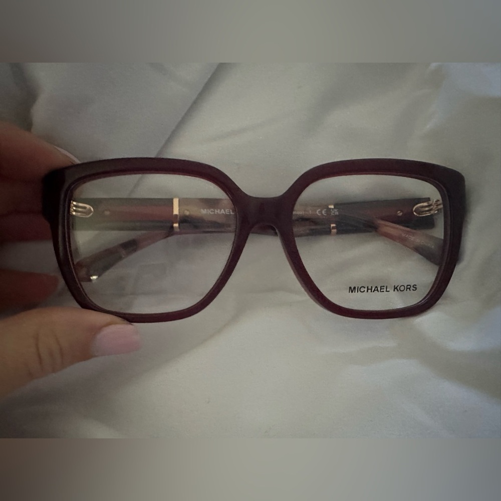 Michael Kors Women's Burgundy Square Fashion Glasses